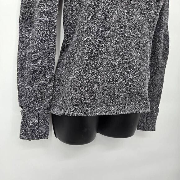 Lululemon Runderful Long Sleeve Size 8 Reconnect Jacquard White Black Top - Picture 4 of 11